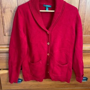 Red Xmas cardigan
